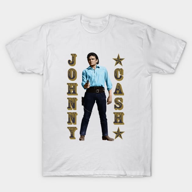 Johnny Cash - The Country Music Outlaw T-Shirt by PLAYDIGITAL2020